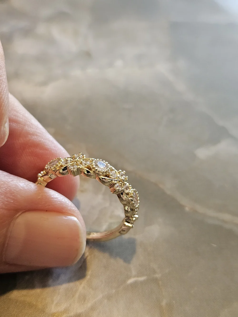 Gold Tone Cz Accent Eternity Band - Women Jewelry